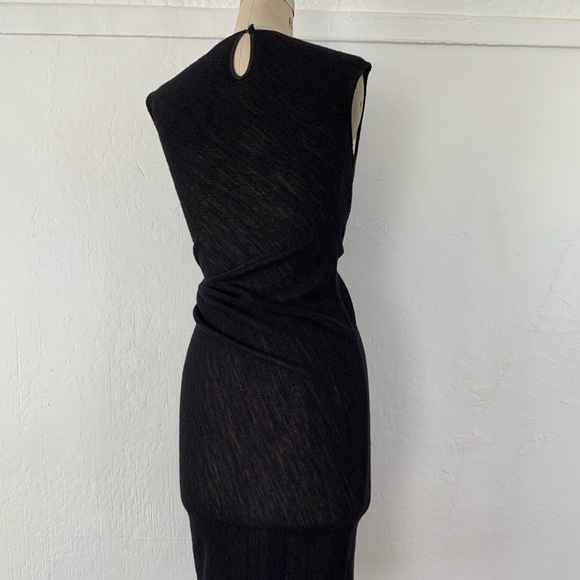Alexander Wang twisted knit black sleeveless dress size 6 - Picture 3 of 13